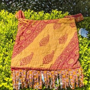 World market orange tote bag